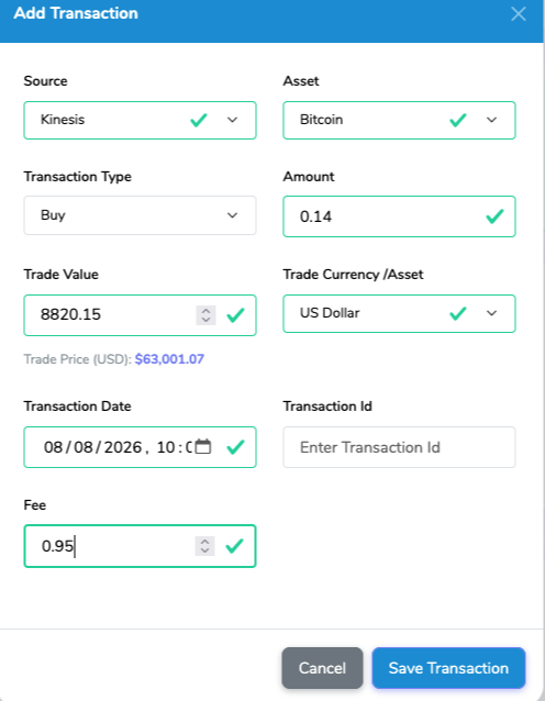 Buy asset